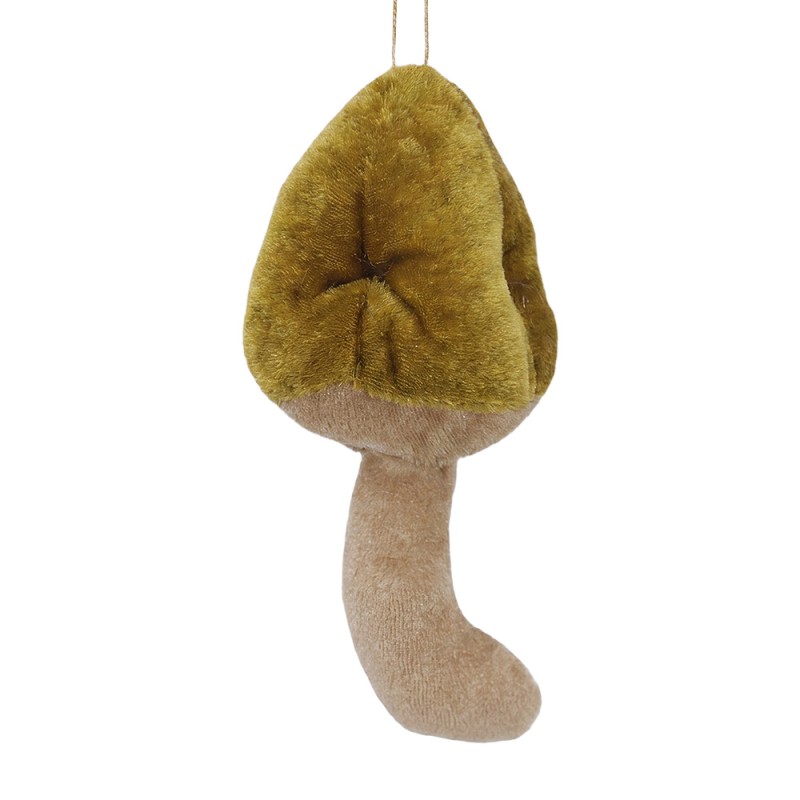 Clayre & Eef Decoration Mushroom Brown Textile