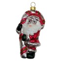 Clayre & Eef Christmas Ornament Santa Claus Red Plastic
