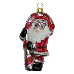 Clayre & Eef Christmas Ornament Santa Claus Red Plastic