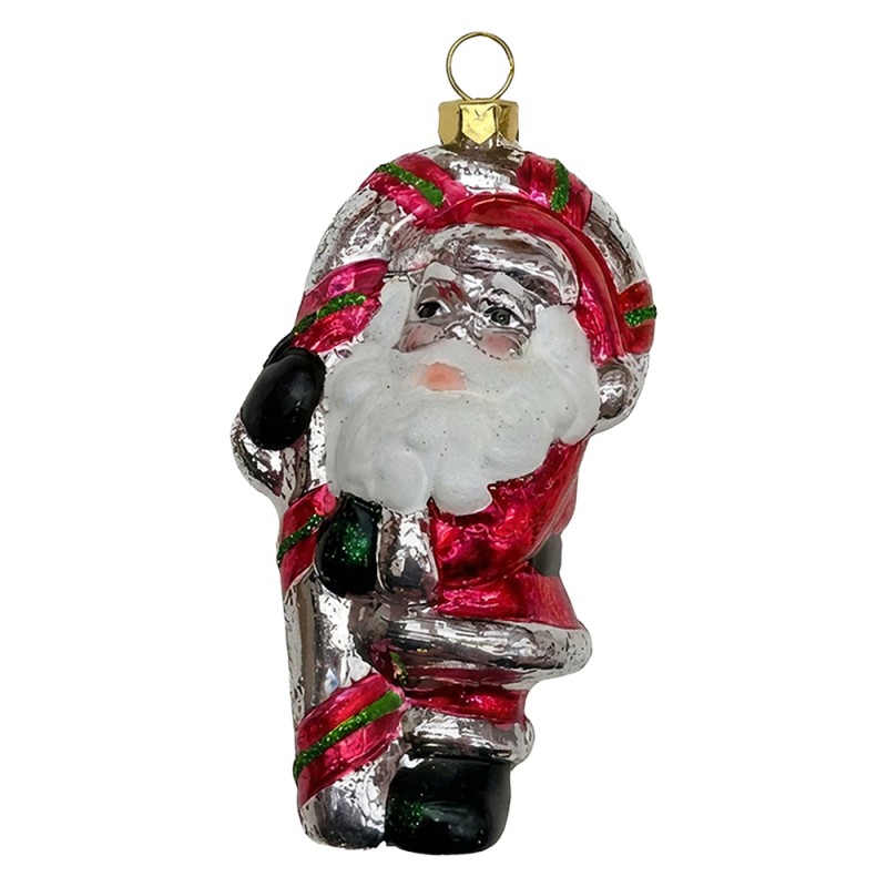 Clayre & Eef Christmas Ornament Santa Claus Red Plastic