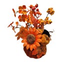Clayre & Eef Decoratie Beeld Pompoen Oranje Kunststof