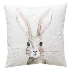 Clayre & Eef Cuscino decorativo Beige Poliestere Coniglio