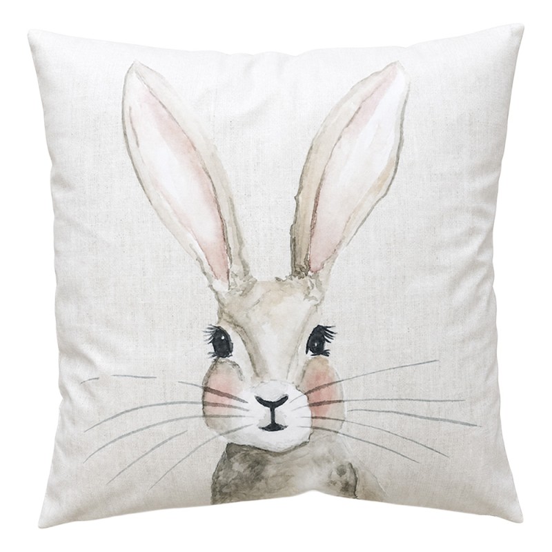 Clayre & Eef Cuscino decorativo Beige Poliestere Coniglio
