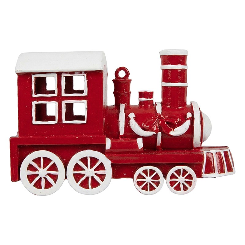 Clayre & Eef Christmas Ornament Train Red Plastic