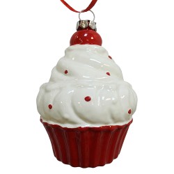 Clayre & Eef Christmas Ornament White Plastic