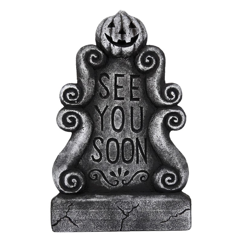 Clayre & Eef Halloween decoratie Grijs Kunststof