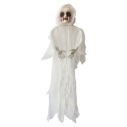 Clayre & Eef Décoration d'Halloween Fantôme Blanc Plastique