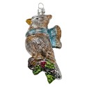 Clayre & Eef Christmas Ornament Bird Brown Plastic