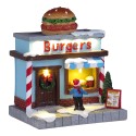 Clayre & Eef Christmas house with LED lighting Blue Plastic