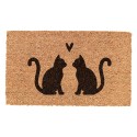Clayre & Eef Deurmat Bruin Kokos Katten