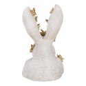 Clayre & Eef Image de décoration Lapin 21x20x34 cm Blanc Plastique