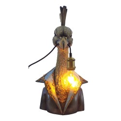 Clayre & Eef Tischlampe Grau Kunststoff