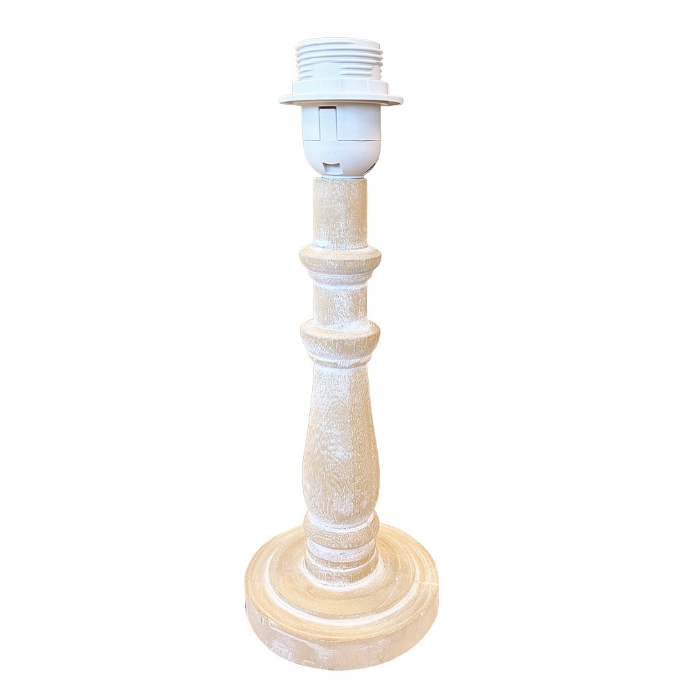 Clayre & Eef Lampenvoet Ø 12x31 cm Bruin Hout afbeelding