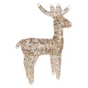 Clayre & Eef Decorazione natalizia con illuminazione a LED Cervo 43x14x61 cm / 3xAA Color oro Metallo