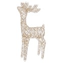 Clayre & Eef Decorazione natalizia con illuminazione a LED Cervo 53x18x85 cm / 3xAA Color oro Metallo