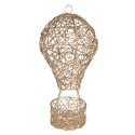 Clayre & Eef Decorazione natalizia con illuminazione a LED Mongolfiera Ø 19x38 cm / 3xAA Color oro Metallo