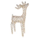 Clayre & Eef Weihnachtsdekoration mit LED-Beleuchtung Hirsch 34x13x53 cm / 3xAA Goldfarbig Metall