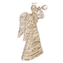 Clayre & Eef Weihnachtsdekoration mit LED-Beleuchtung Engel 22x8x30 cm / 3xAA Goldfarbig Metall