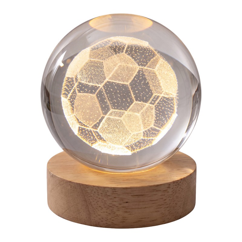 Clayre & Eef Tafellamp Bruin Glas