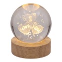 Clayre & Eef Tafellamp Bruin Glas