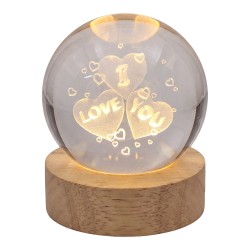 Clayre & Eef Tafellamp Bruin Glas