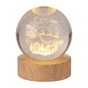 Clayre & Eef Tafellamp Bruin Hout