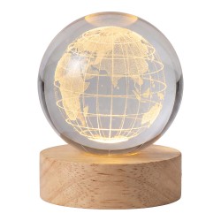Clayre & Eef Tafellamp Bruin Glas