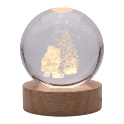 Clayre & Eef Tafellamp Bruin Hout