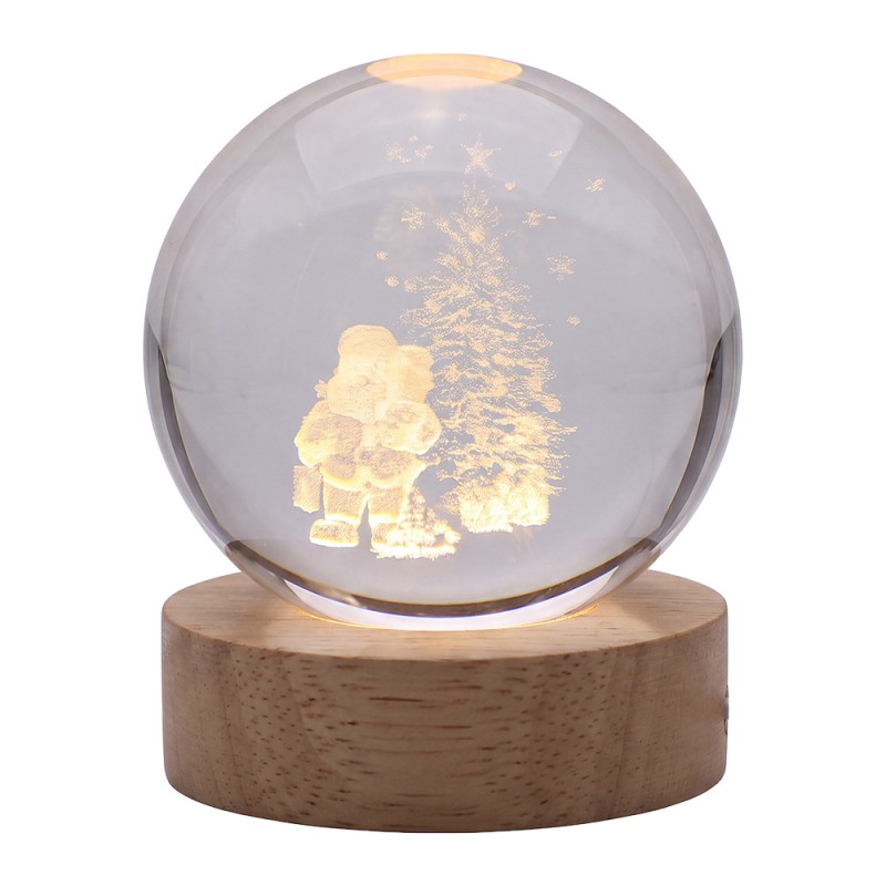 Clayre & Eef Tafellamp Bruin Hout