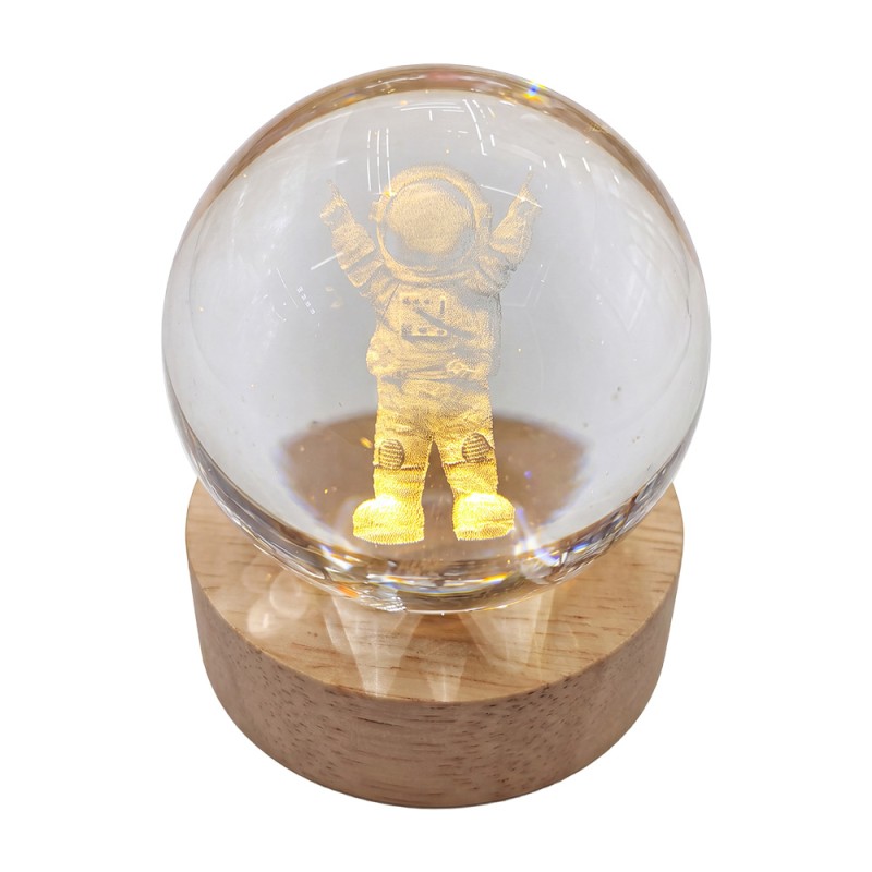 Clayre & Eef Tafellamp Bruin Glas