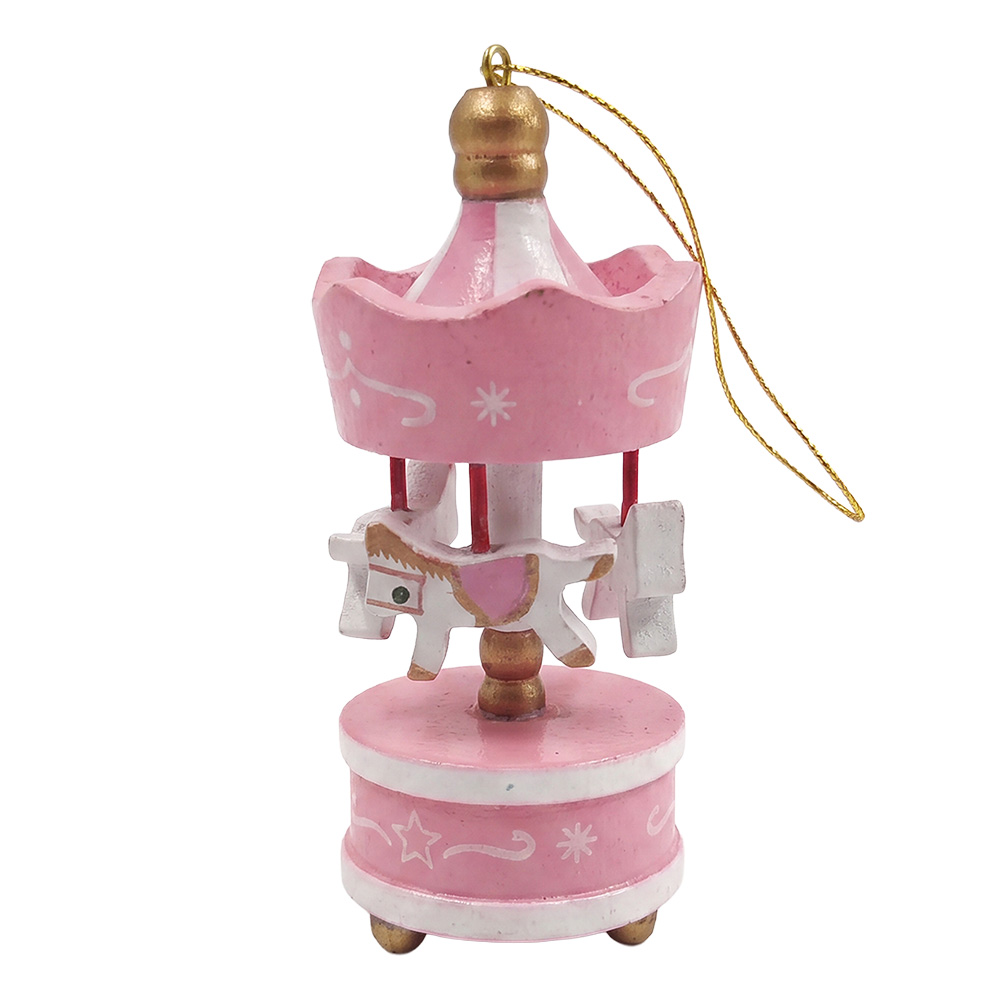 Clayre & Eef Kersthanger Draaimolen Roze Hout