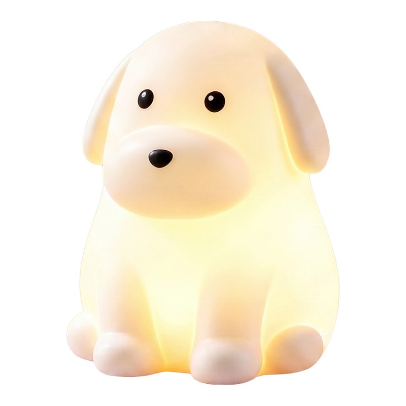 Clayre & Eef Nachtlampje Hond Wit Kunststof