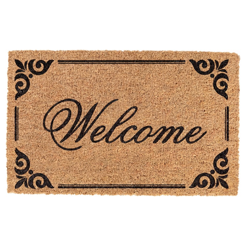 Clayre & Eef Door Mat Brown Coconut