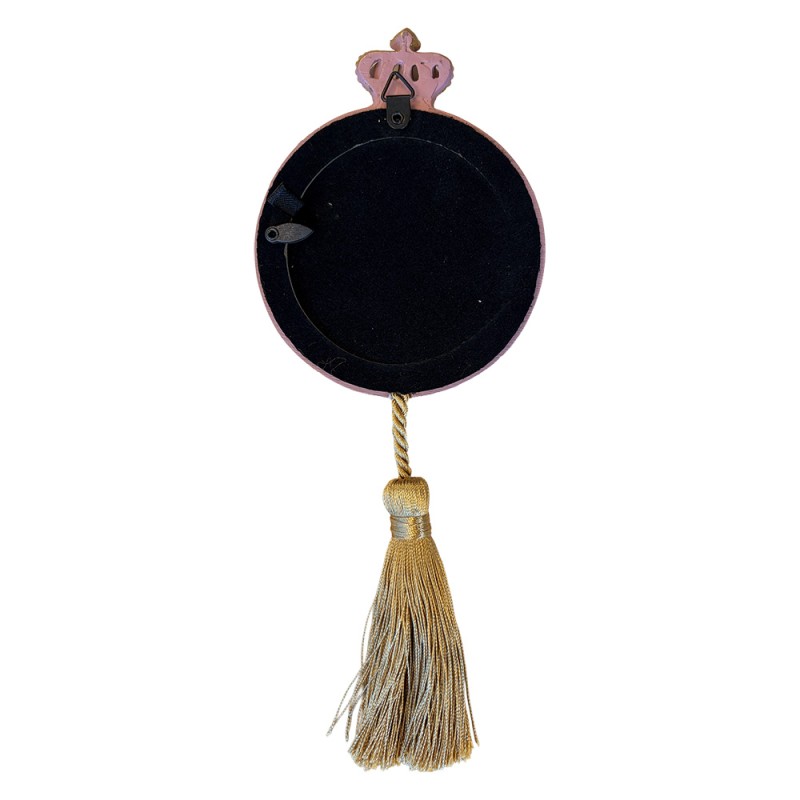 Clayre & Eef Bilderrahmen Ø 9 cm Rosa Kunststoff