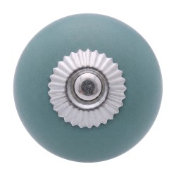 Clayre & Eef Deurknop Ø 4 cm Groen Keramiek