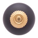 Clayre & Eef Türknauf Ø 4 cm Grau Keramik