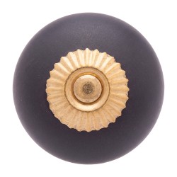 Clayre & Eef Door Knob Ø 4 cm Grey Ceramic