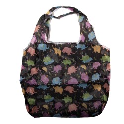 Clayre & Eef Borsa Shopper Pieghevole Nero Sintetico