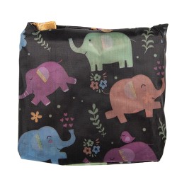 Clayre & Eef Borsa Shopper Pieghevole Nero Sintetico