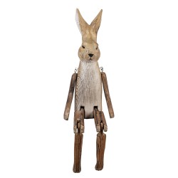 Clayre & Eef Statuetta Coniglio Marrone Legno