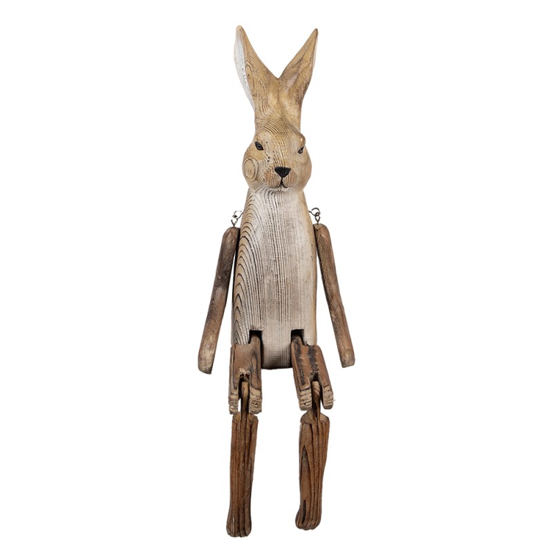 Clayre & Eef Figur Kaninchen Braun Holz