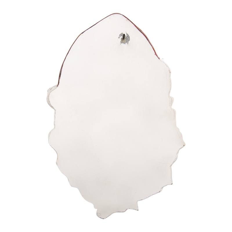 Clayre & Eef Wall Decoration Santa Claus 32x9x45 cm White Red Plastic