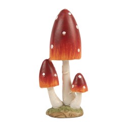Clayre & Eef Figurine Champignon Rouge Plastique