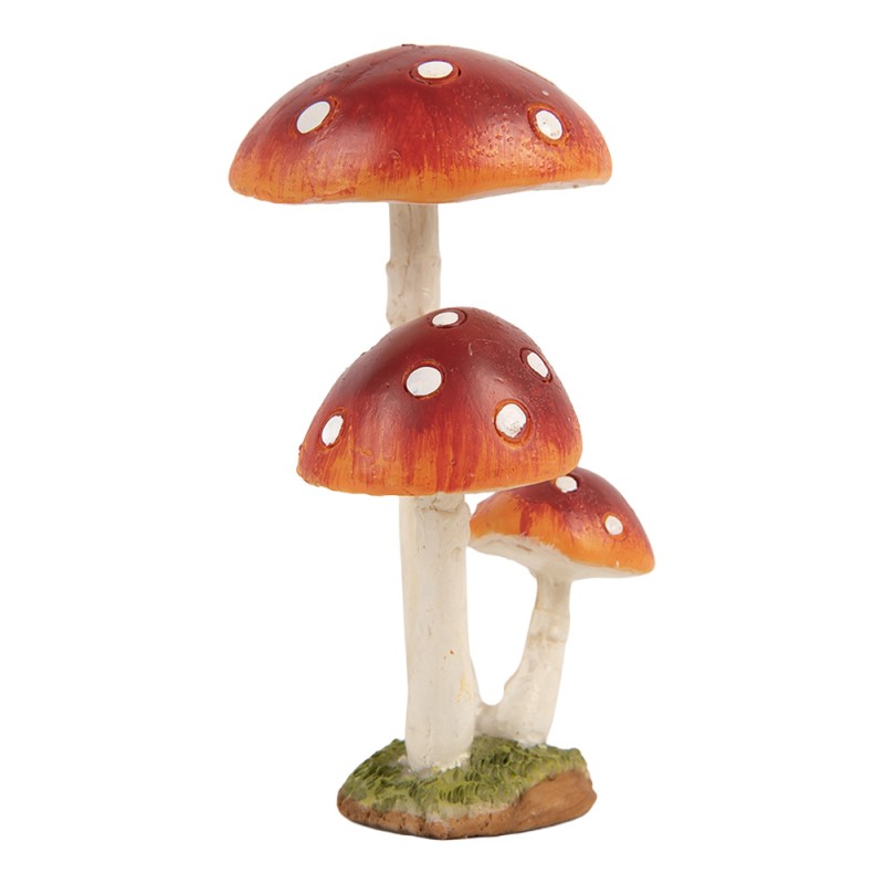 Clayre & Eef Statuetta Fungo Rosso Plastica