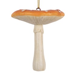 Clayre & Eef Ciondolo Fungo Rosso Plastica