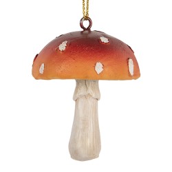Clayre & Eef Decorazione pendente Fungo Rosso Plastica