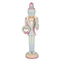 Clayre & Eef Décoration de Noël avec lumières LED Casse-noisette 19x16x61 cm Rose Plastique