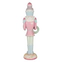 Clayre & Eef Décoration de Noël avec lumières LED Casse-noisette 19x16x61 cm Rose Plastique