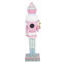 Clayre & Eef Weihnachtsdekoration mit LED-Beleuchtung Nussknacker 35x30x125 cm Rosa Kunststoff