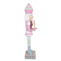 Clayre & Eef Weihnachtsdekoration mit LED-Beleuchtung Nussknacker 35x30x125 cm Rosa Kunststoff
